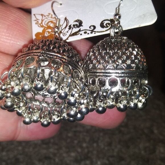 Silver BoHo earrings - Picture 3 of 4